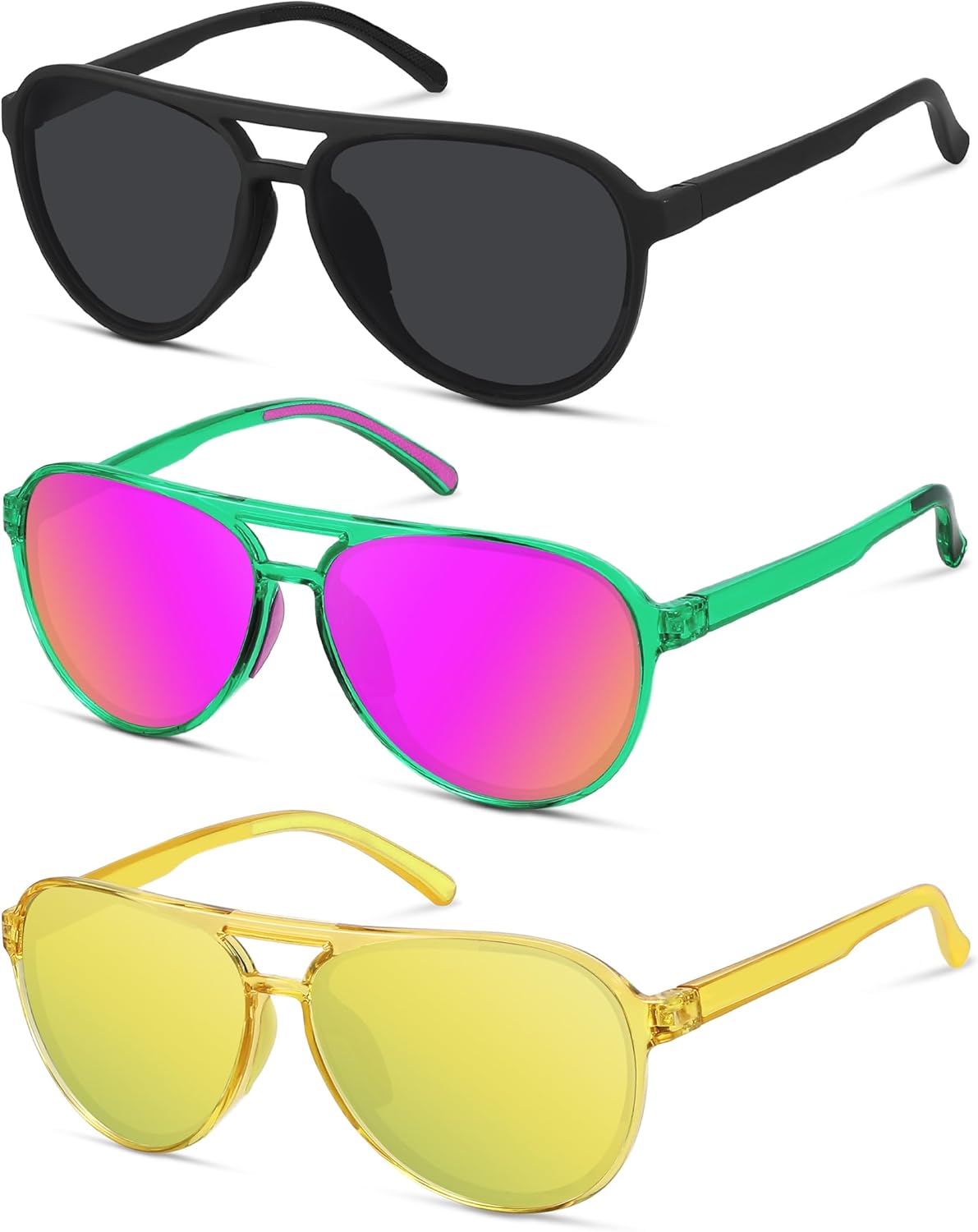 STORYCOAST Polarized Aviator Sunglasses for Men Women Classic Retro Aviators Sports Driving Running Sun Glasses