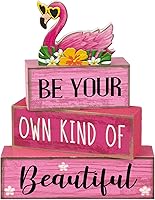 Vista 14 de 4 letreros de madera para decoración de mesa de granja, hojas de eucalipto rústicas, letrero de bloque de campo, Always Stay Humble and Kind, centro