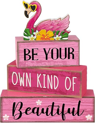 Miniatura 17 de 4 piezas de decoración de mesa de Navidad de madera de Papá Noel, decoración de bandeja escalonada de Navidad, letrero decorativo de bloques de Papá