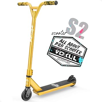 VOKUL Complete Pro Scooter for Kids Boys Girls Teens Up 6 Years - Freestyle Tricks Pro Stunt Scooter - High Performance Gift for Skatepark Street Tricks
