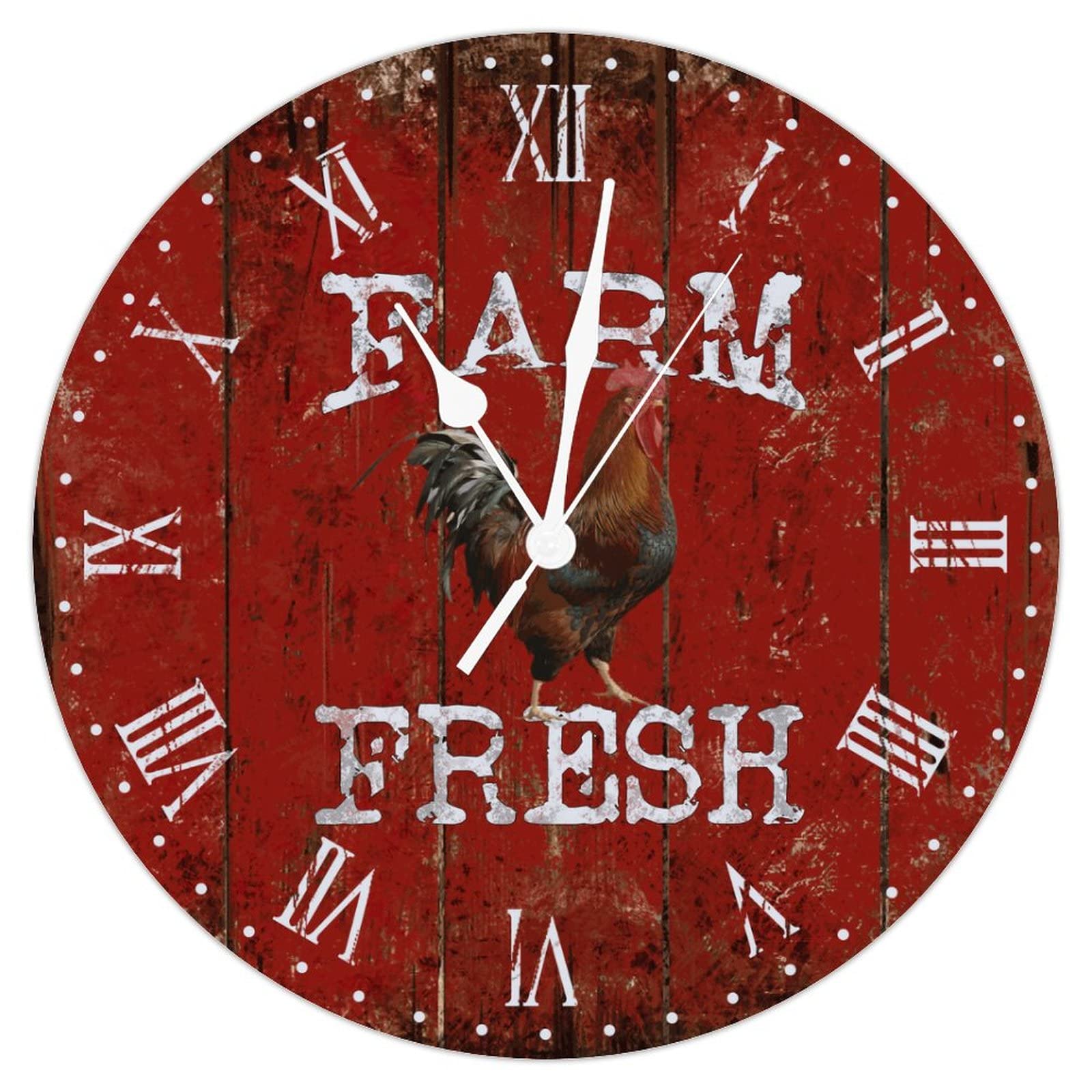 Horloge murale coq vintage : idée cadeau idéale pour un fermier