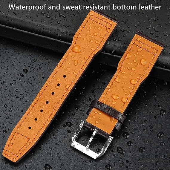 Watch Straps for IWC 20mm 21mm,Genuine Leather Strap for IWC Watches,Premium Soft Leather Replacement Strap Original Bracelet for IWC Pilot Series