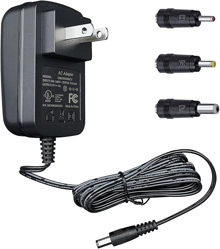 Adaptador de CA de 15 V 1 A 6 pies con 3 puntas, 6 pies de largo 15 W de CA a CC 15 V 100 mA ~ 1000 mA Cable de alimentación de repuesto para robot