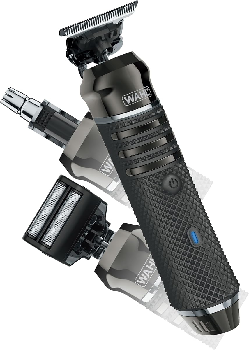 Recortadora de barba estilo esqueleto USB inalámbrica de alta visibilidad Wahl Pro Series | Afeitadora de corte apurado y recortadora de barba para hombres, precisión de espacio casi nulo, recargable de iones de litio, fabricada en EE. UU. - Modelo 3026018