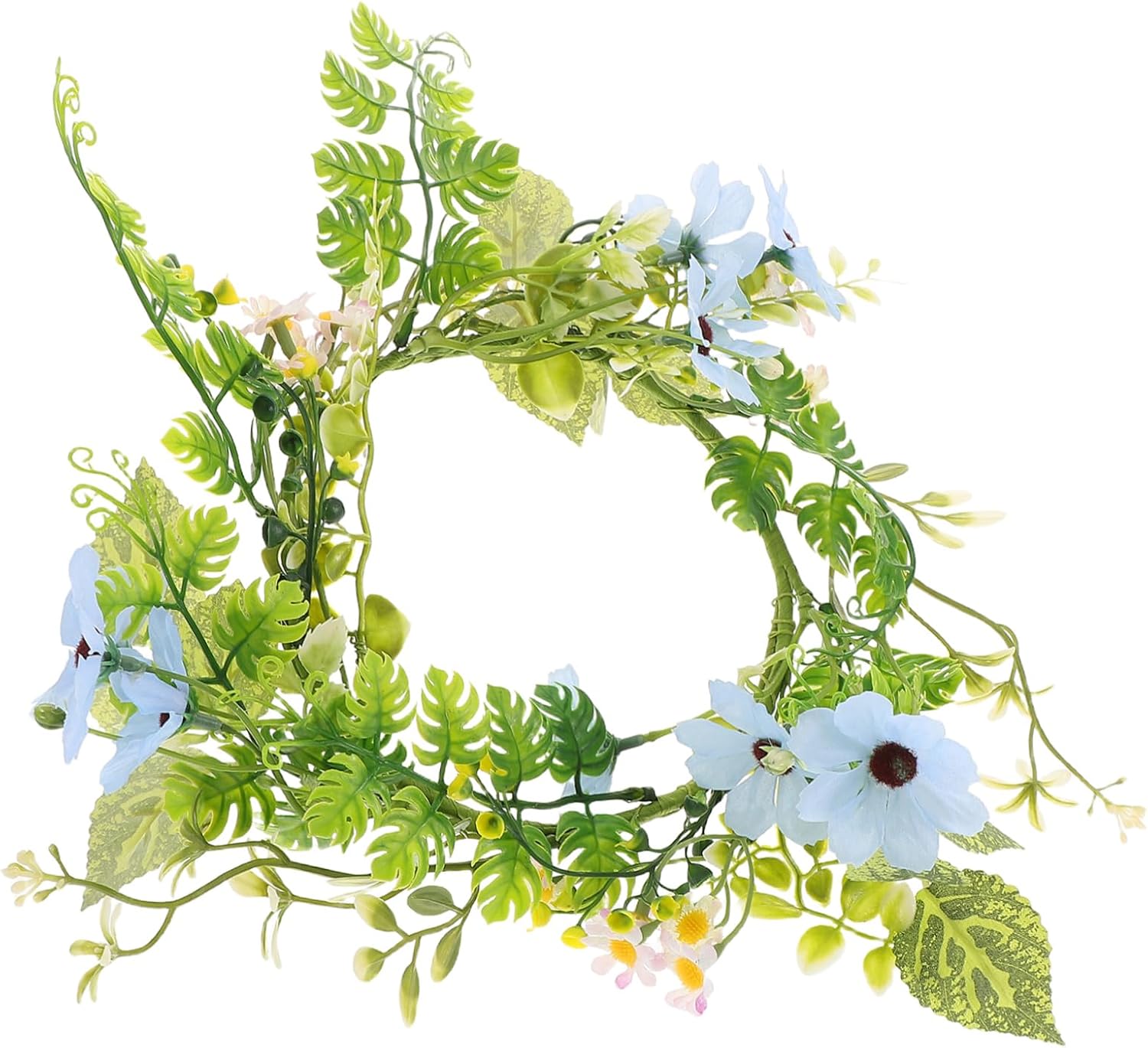 Artificial Floral Candle Wreath for Weddings Romantic Home Decor Festive Parties Realistic Faux Flowers Elegant Design Centerpiece for Tables and Celebrations