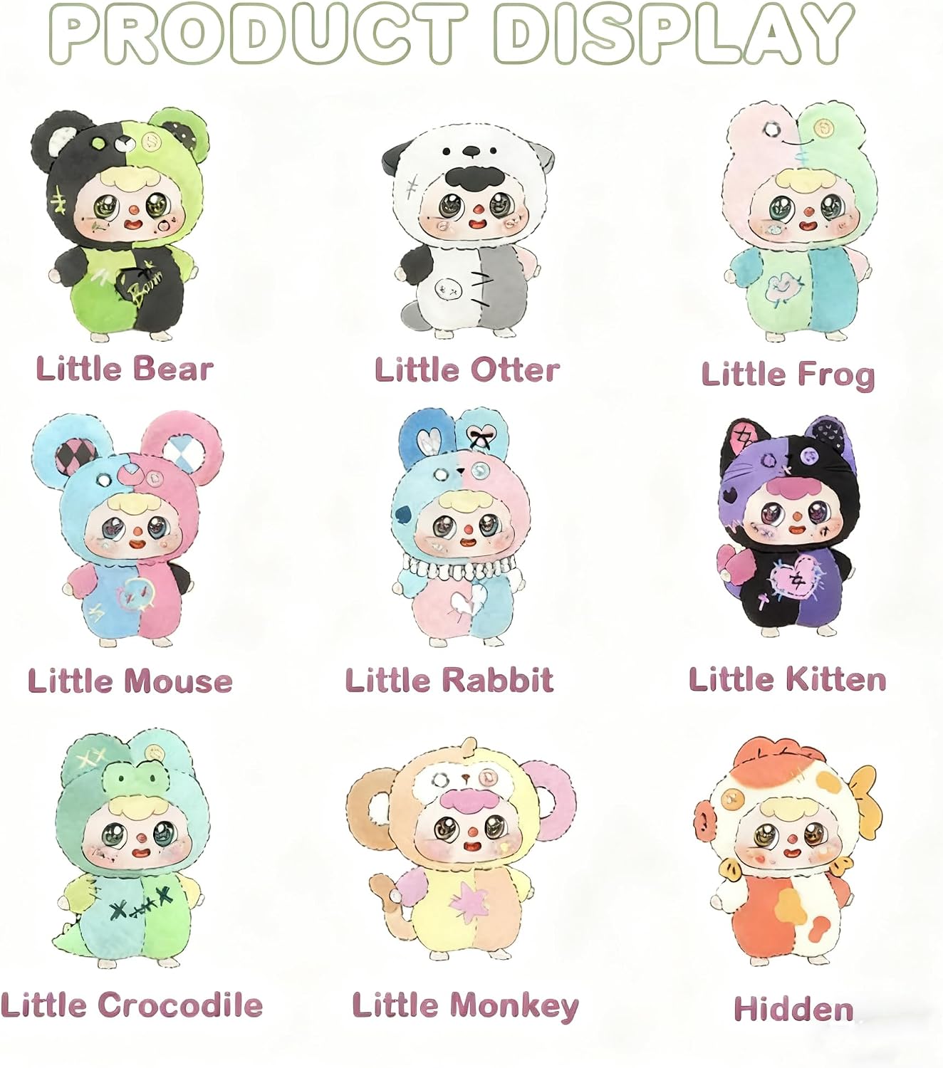 Doubao Y2K Party Series Vinyl Plush Blind Box 1PC(1 of 9 Possible Styles) Cute Figures Collectible Toys Birthday Gifts (1Pcs Blind Box)
