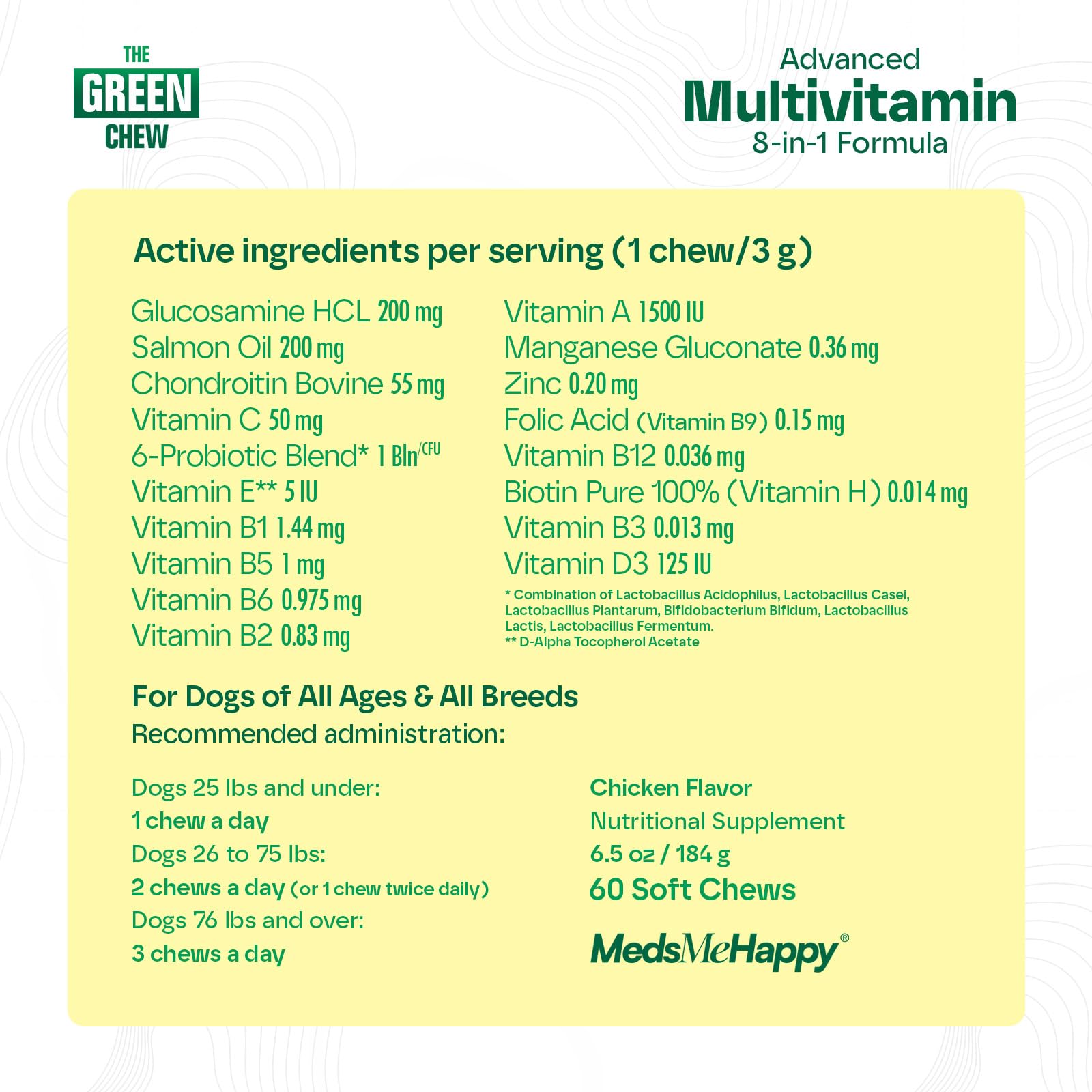 8-in-1 Advanced Multivitamin for Dogs - Chicken Soft Chews - 60 Count — Amazon image 7