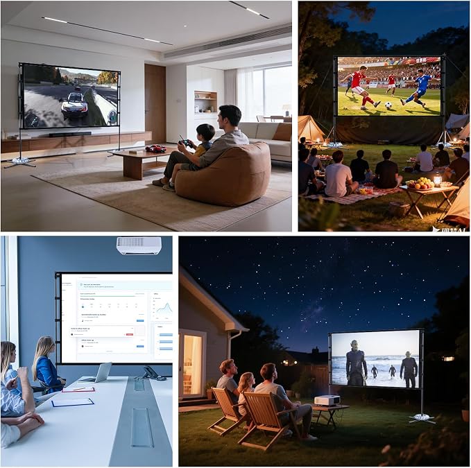 Pantalla para Proyector Exterior de 120 pulgadas con Soporte miniatura 7