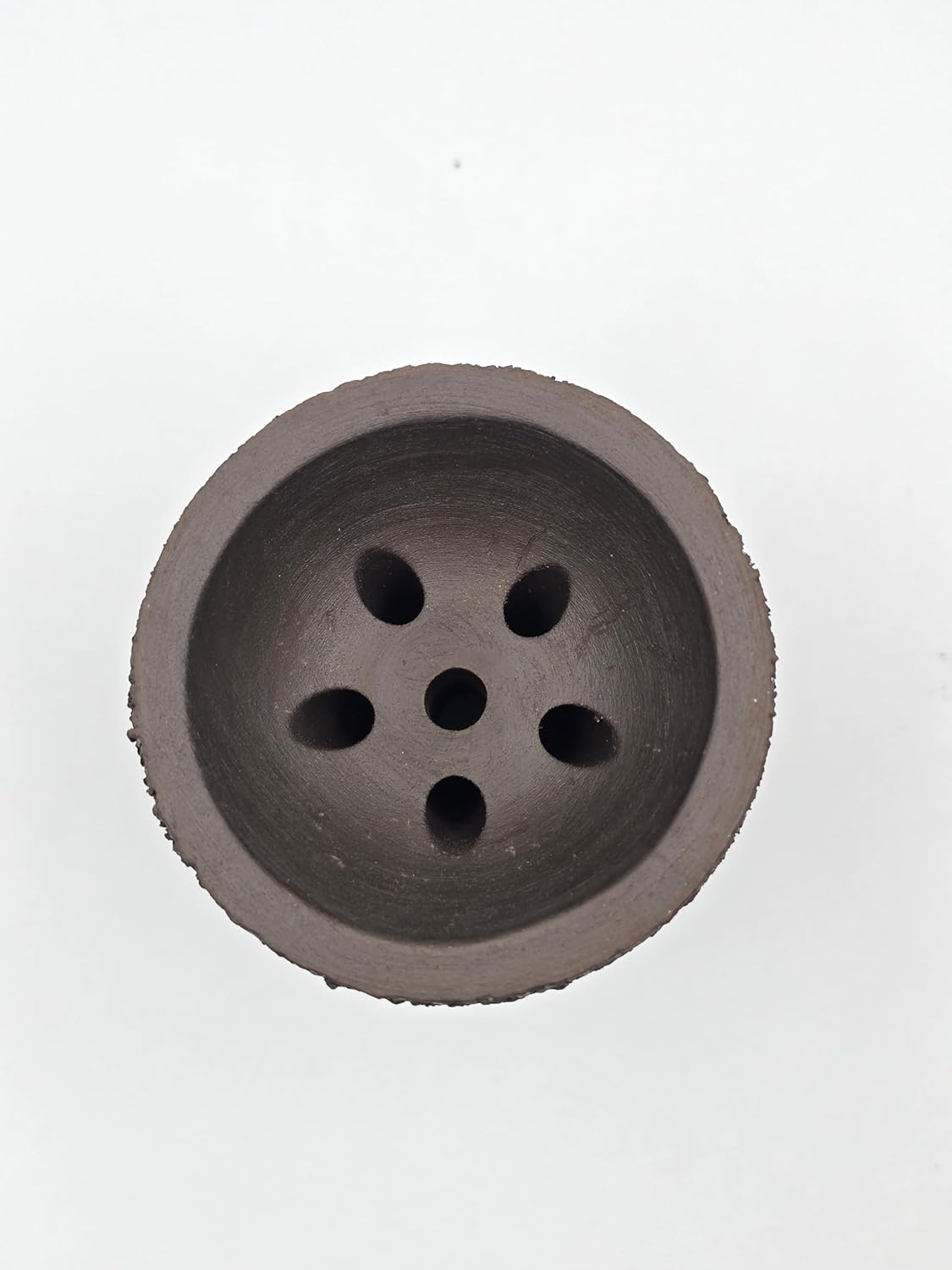 Vintage Turkish Groot Milk-Glazed Ceramic Hookah Bowl | Long-Lasting Ceramic, 6-Hole Design, Enhanced Heat Hold & Flavour Transfer