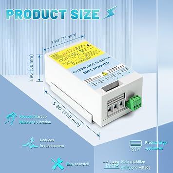 AC Soft Start Kit for Home Air Conditioner, Use for 4-7 Ton HVAC Air Conditioners 16-32 FLA, 230V