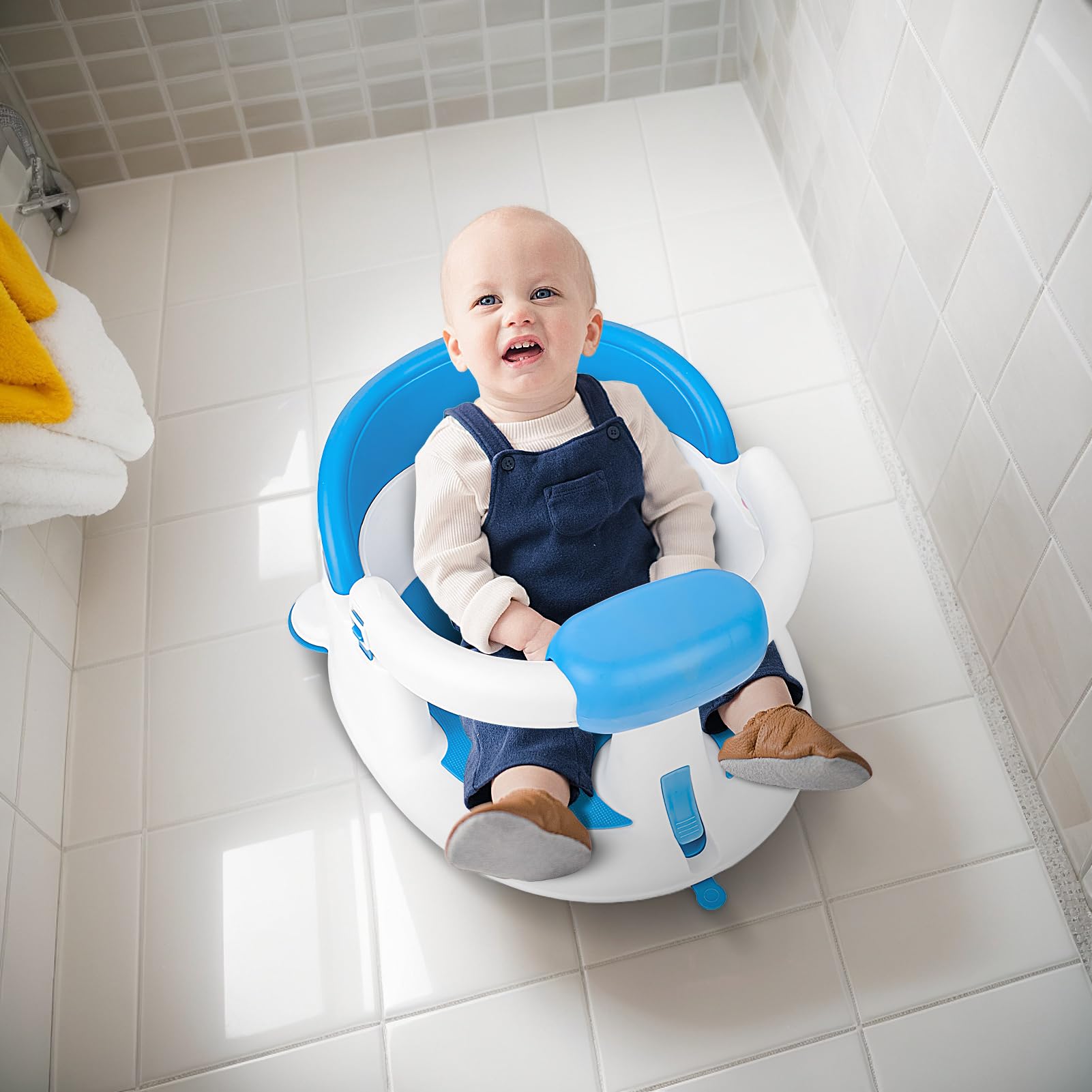 Asientos de baño para bebés sentados, siéntate el asiento de la bañera para