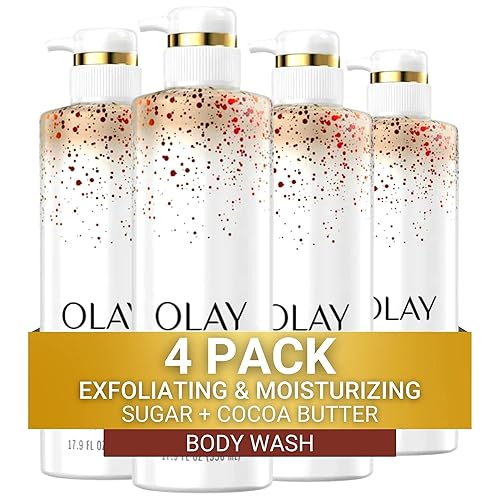 Miniatura 7 de Olay Gel de baño exfoliante e hidratante con azúcar, manteca de cacao y vitamina B3, 17.9 onzas líquidas, 4.673 libras