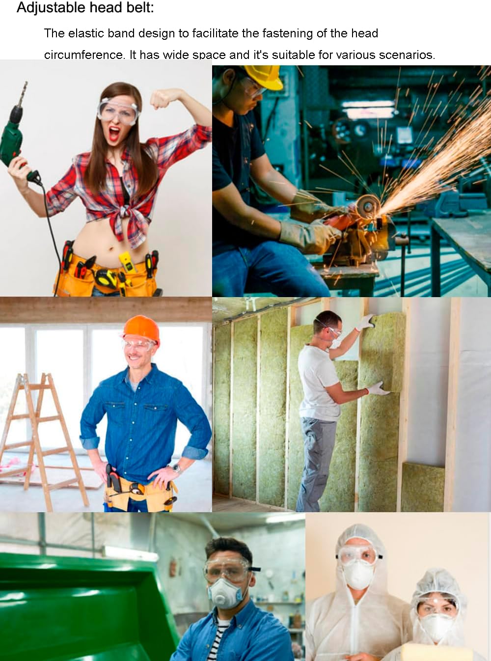 4 Pack Protective Safety Goggle for lab chemistry soft lightweight goggles over prescription glasses Anti-Splash worker construction Eye protection Science Onion Cutting and More White - Image 6