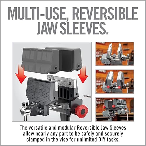 Miniatura 9 de Real Avid Tornillo de banco giratorio de 360° para un posicionamiento óptimo, aplicaciones versátiles, tornillo de banco de 5 pulgadas de ancho