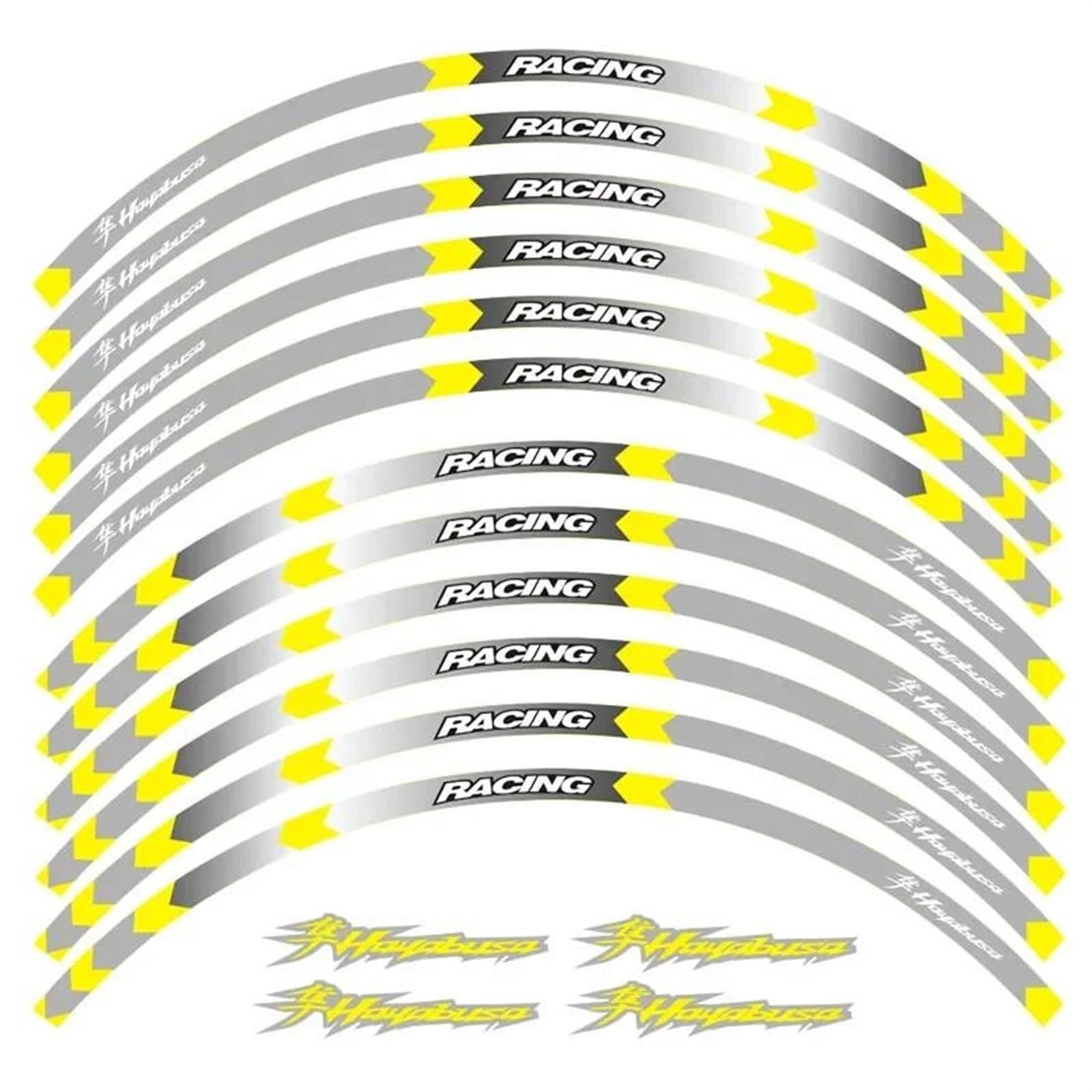 Motorcycle Wheel Stickers Sports Edge Stripe Reflective Film for Suzuki for Hayabusa GSXR 1300(Color4)