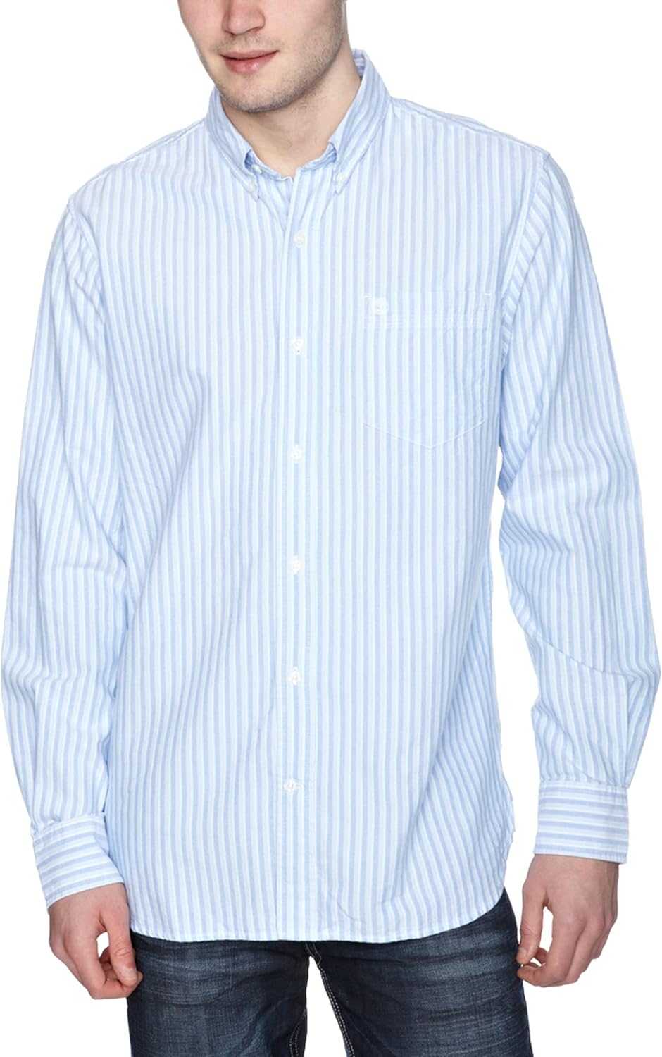 Timberland Oxford Stripe Claremont Men's Shirt, Powder Blue, XXL Buy