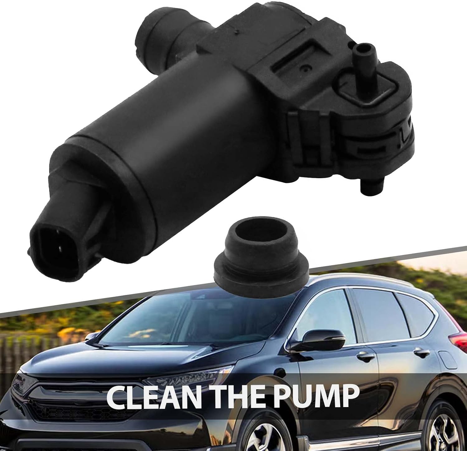 Saihisday AW060210-6680 Windshield Washer Pump, Replacement for Honda CR-V 2017-2020, Replaces 76806-TLA-C01 060210-6680