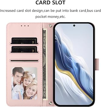 スマホケース 対応機種 for Sharp Aquos Zero5G basic DX,対応機種 for Sharp Aquos Zero5G basic DX SHG02 ランヤードフリップスタンドカードホルダーウォレットマグネットクラスプフォンケースPink