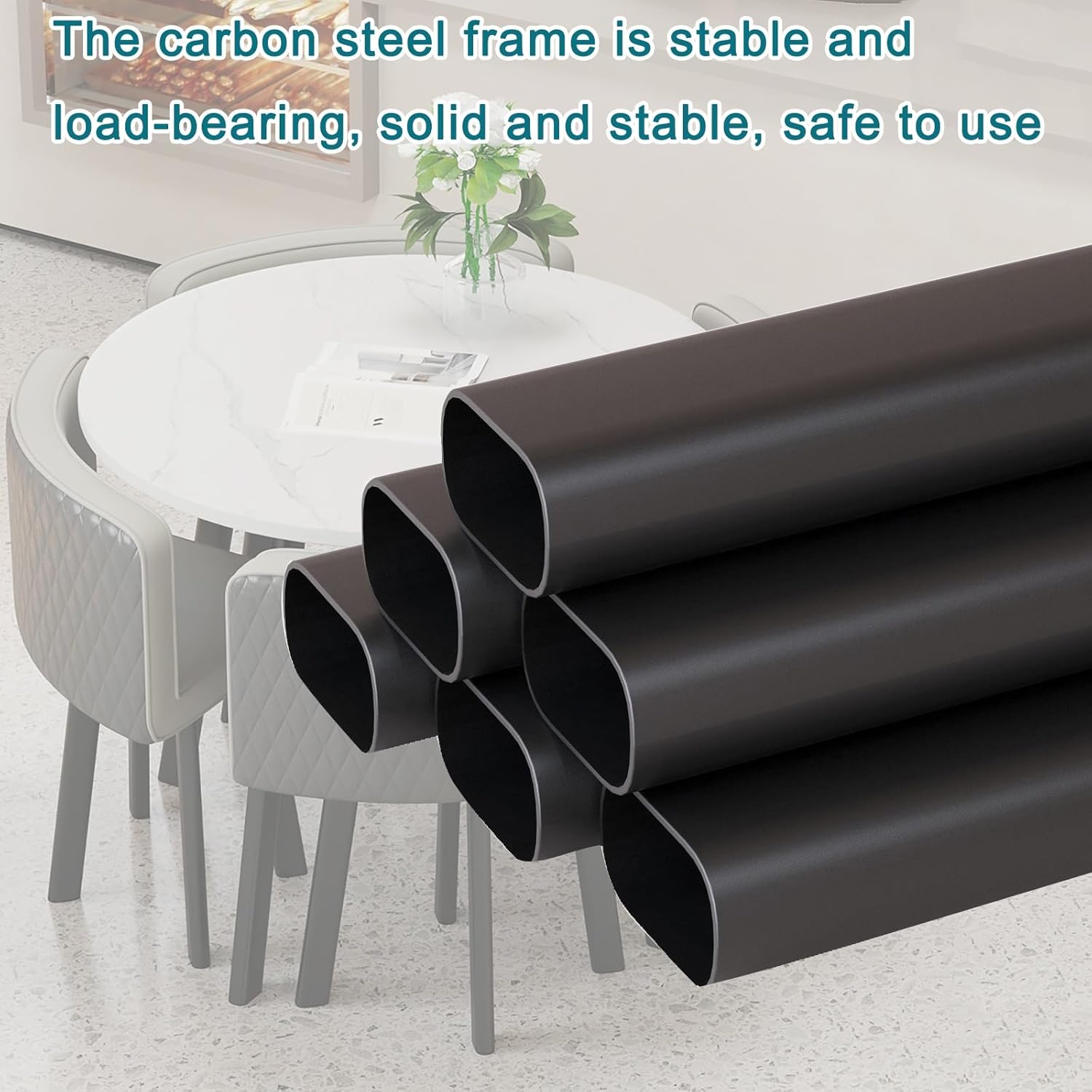 Modern Orange Office Reception Table and Chair Set Stylish Coffee Kitchen Dining Furniture Small Conference Room Negotiation Table Leisure Seating Combo.(Gray)