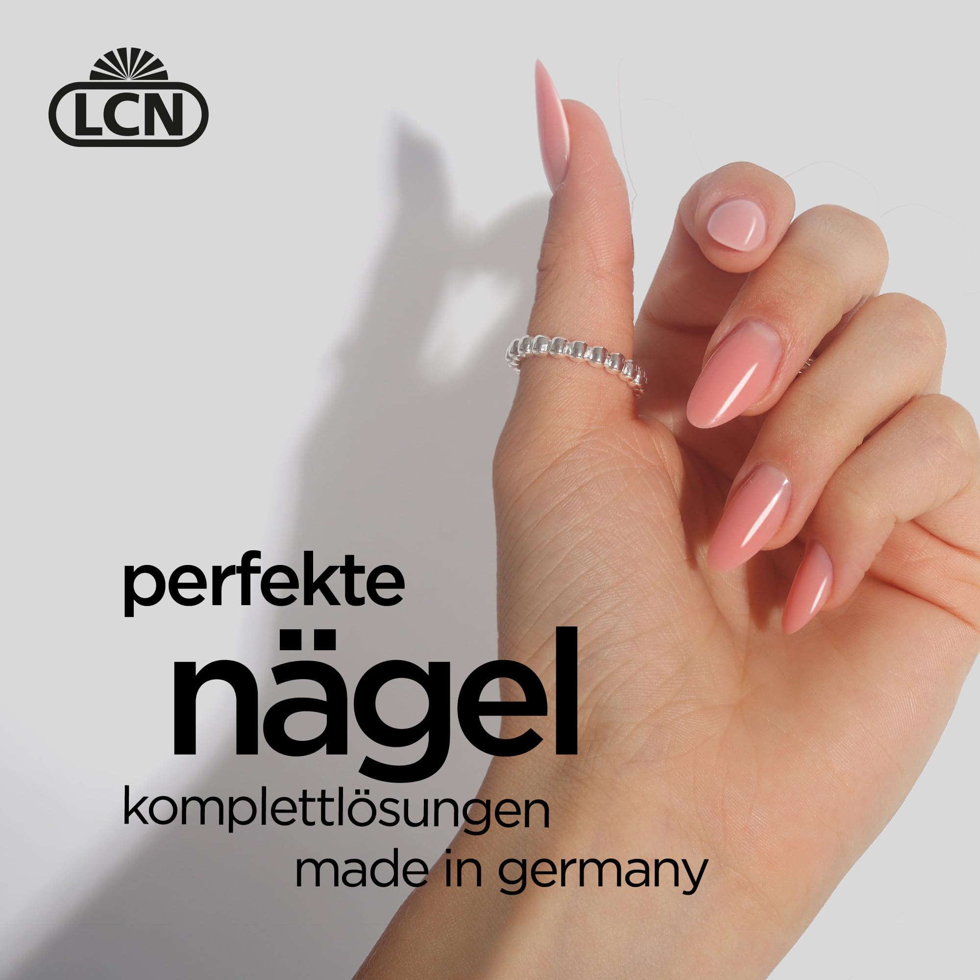 LCN UV-Gel Starter Set - Einsteiger Nagelmodellage-Set für Gelnägel - Komplettpaket für perfekte Nägel - Inkl. LED-UV-Lampe - vegan, Säure- & HEMA-frei