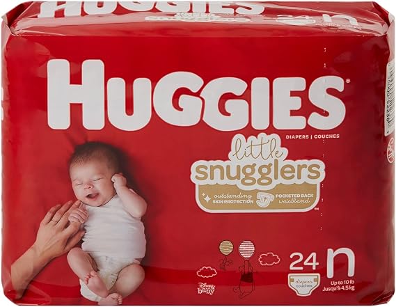 Kimberly Clark 52238 - Diaper Huggies Nwbrn, 24 Count, Unisex Incontinence Protector