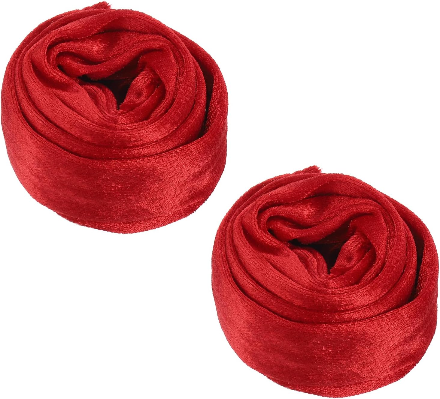 PATIKIL 3.3ft Chandelier Chain Cord Cover, 2 Pcs Velvet Cloth Fabric Chain Sleeve Decorative Cord Covers for Chandelier Wires Swing Cable, Zipper Style, Red