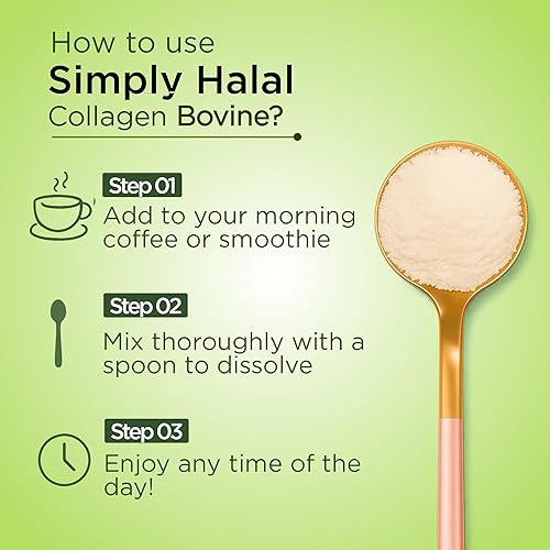 Miniatura 3 de Péptidos de colágeno Halal en polvo para mujeres y hombres tipo I y III para el cabello, la piel, las uñas, las articulaciones y el apoyo digestivo