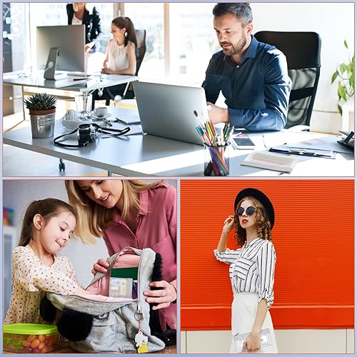 Vista 21 de 4 bolsas de dinero con cremallera, sobres de efectivo, bolsa de dinero de 7.6 x 3.7 pulgadas, bolsas de depósito bancario transparentes, bolsa Blanco