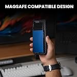 CODE 118 Wallet for Men - Slim Minimalist Aluminum Magnetic Card Holder - RFID Blocking Front Pocket Mag Safe Wallet with Strong Magnet Attachment (Pacific Blue)