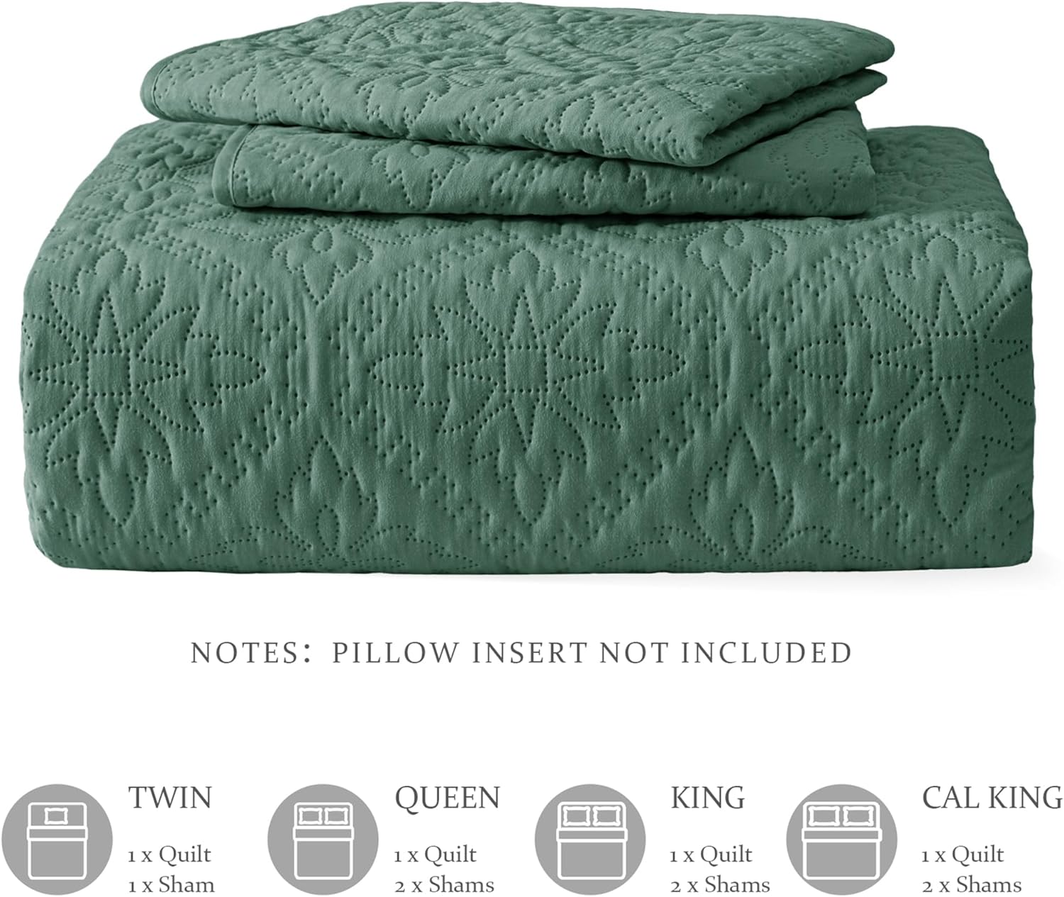 Exclusivo Mezcla Queen Quilt Bedding Set, Lightweight Soft Bedspreads Coverlets with 2 Pillow Shams, Modern Green Quilts Queen Full Size for All Seasons - Image 6