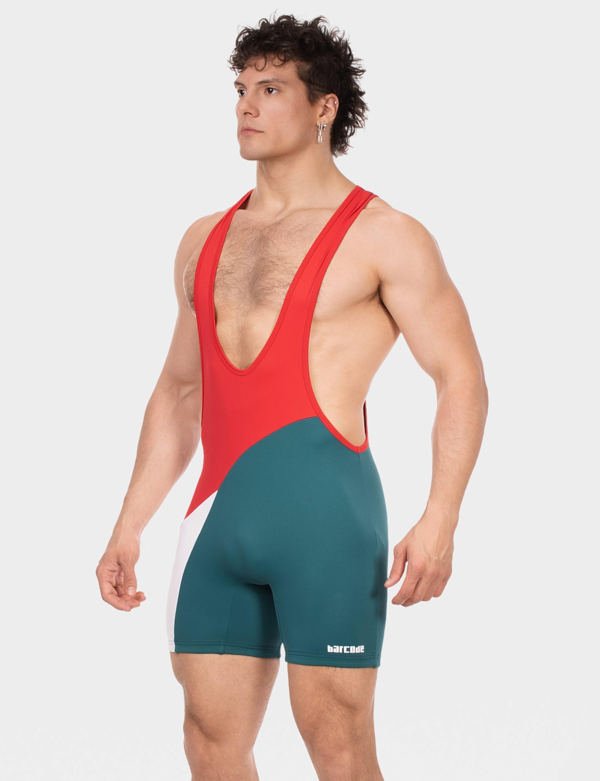 Barcode Berlin - Männer Partywear - Singlet Luckenwalde Red/White/Petrol - 1X Größe S