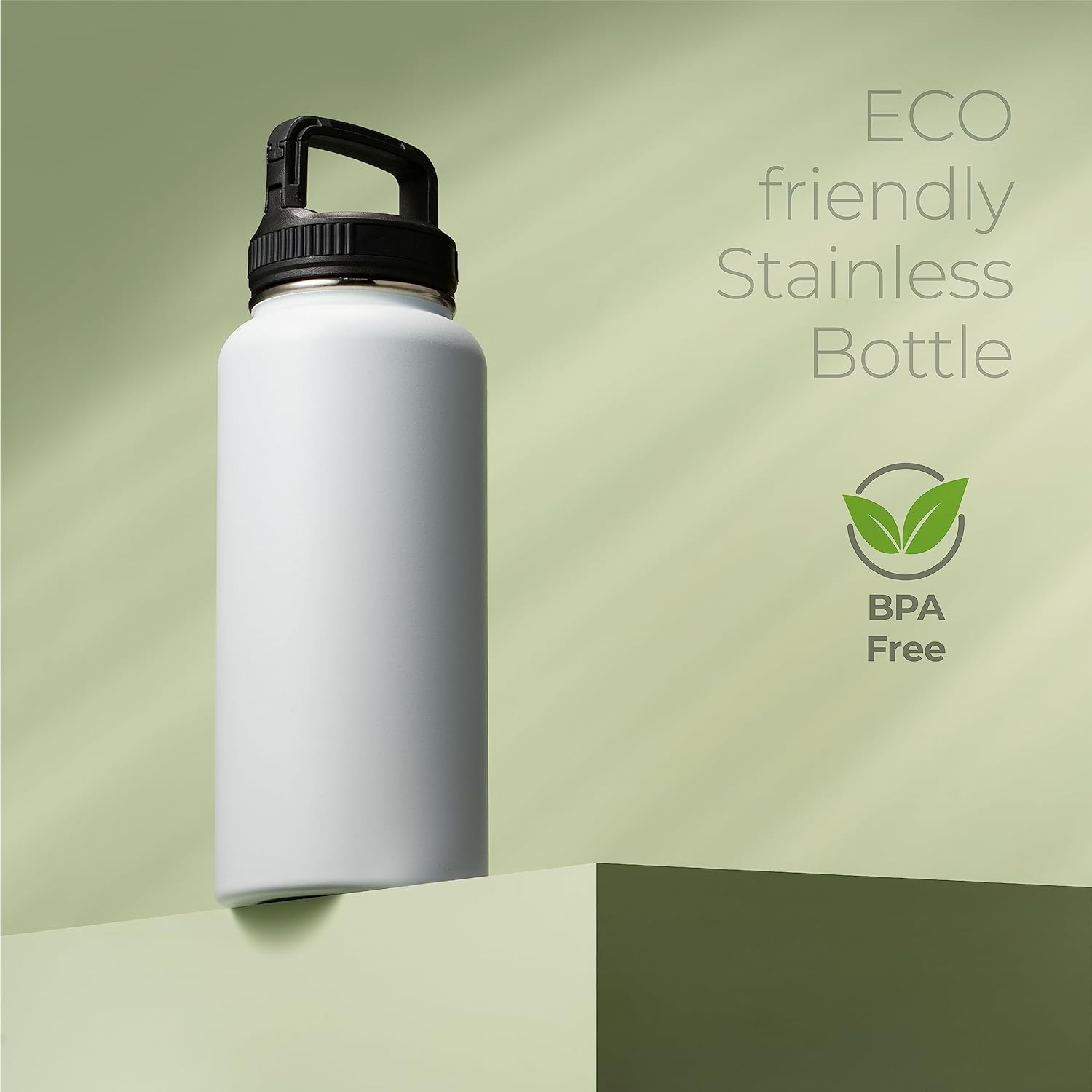 SipX™ 32 oz Insulated Water Bottle with 3 Lids – Leakproof Stainless Steel, Triple Insulated – Cold 24 Hours/Hot 12 Hours – Durable Bottle for School, Gym, Travel – Blue