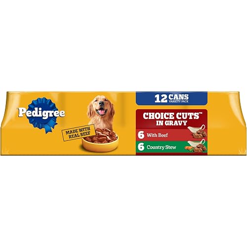 Pedigree Choice Cuts Wet Dog Food, Beef & Country Stew, 13.2 oz, 12 Count