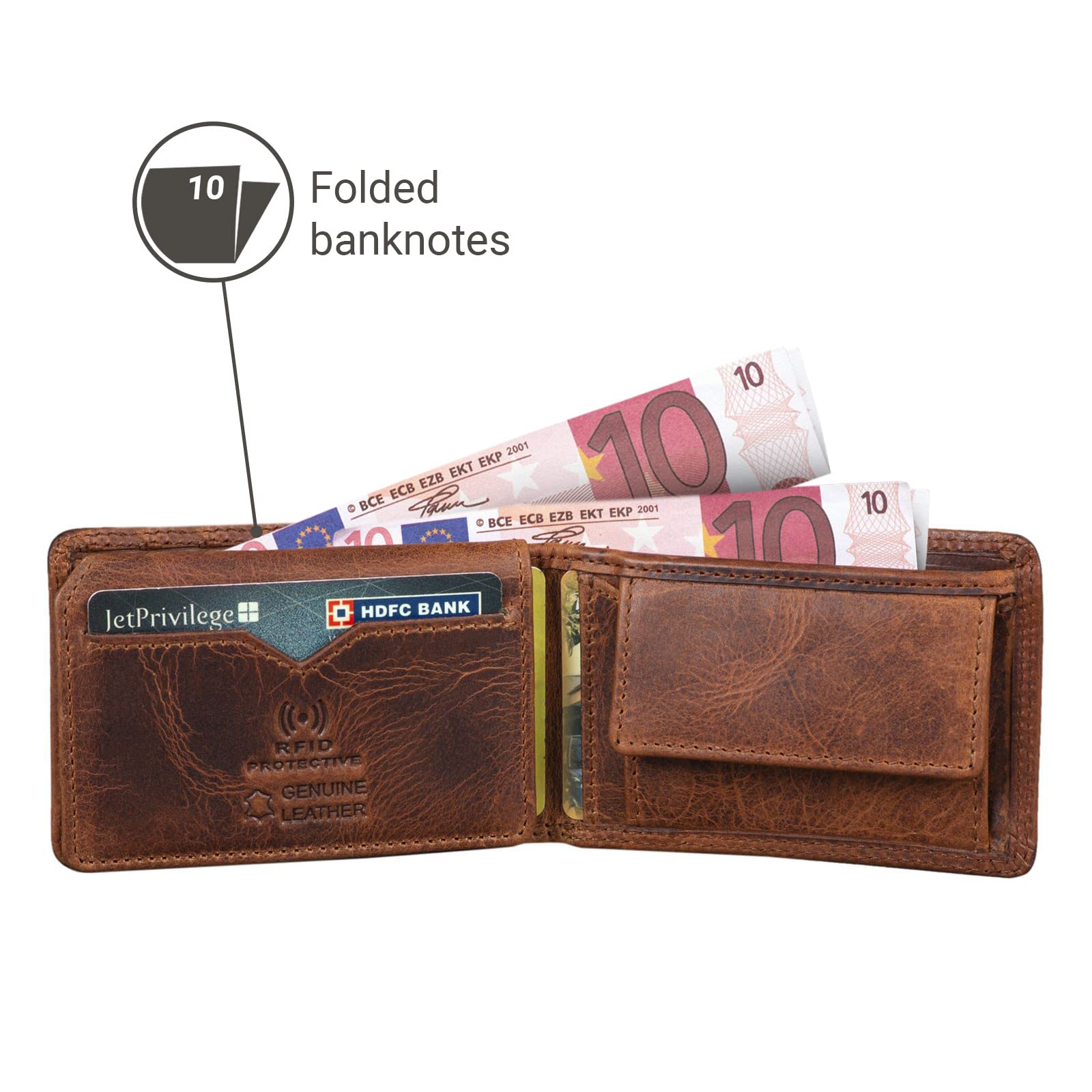 STILORD "Jay Monedero Hombre Pequeño RFID en Cuero Genuino Cartera Mini NFC Bloqueo Clásicas Portamonedas Billetera Portatarjetas de Piel Auténtica Color:Negro