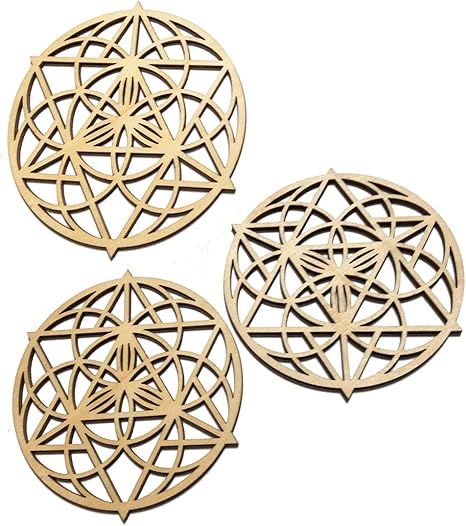 Amazon A Stool 神聖幾何学模様 コースター 3個セット C コースター オンライン通販