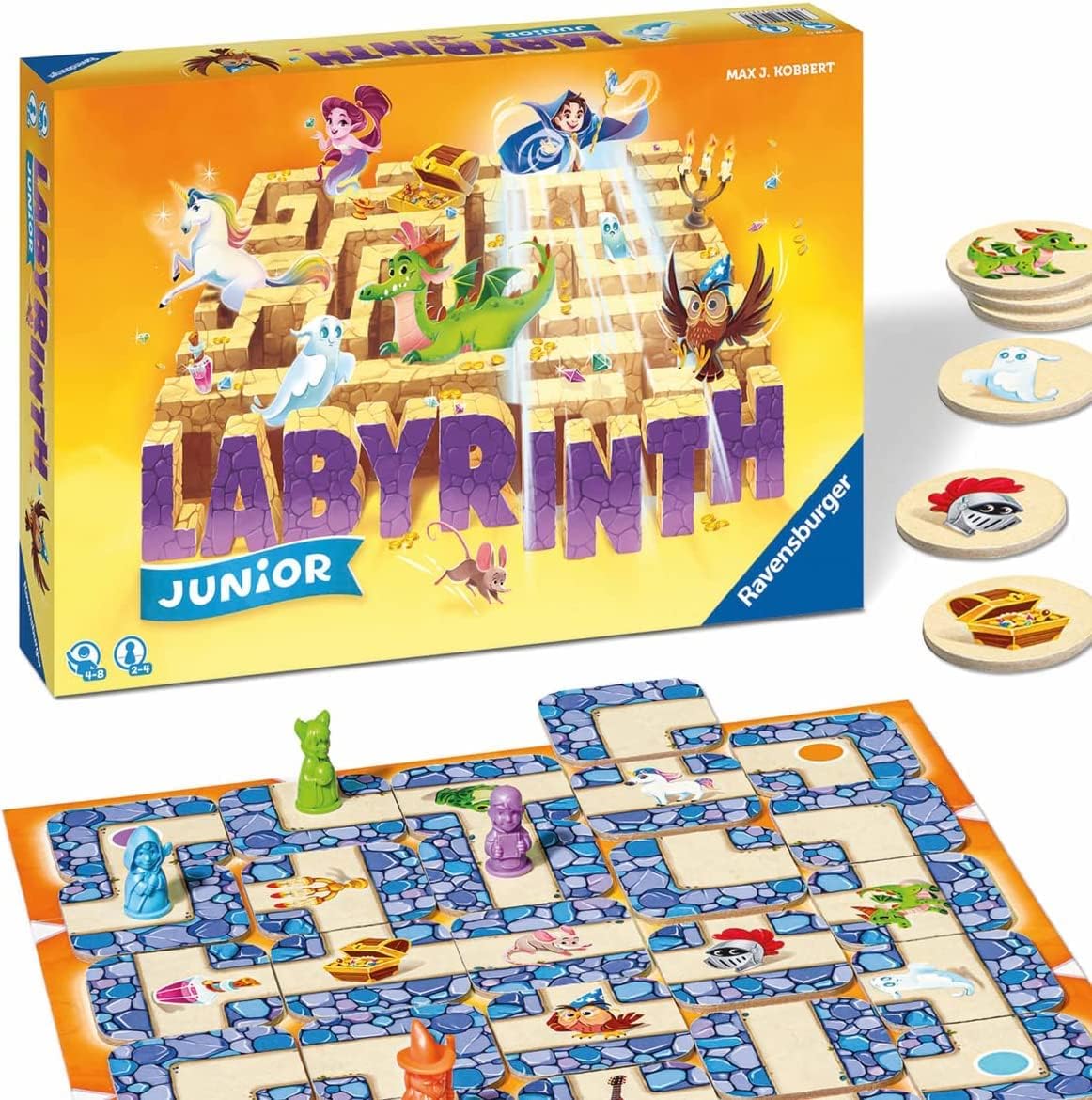 Ravensburger Labyrinth Junior - The Moving Maze Family Board Games for Kids Age 4 Years Up, Possibly Blue and White, 13.2 x 9.1 inches