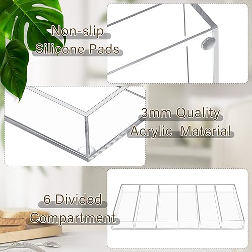 Miniatura 3 de Organizador de lentes de sol de acrílico, 4 piezas, 6 ranuras, transparente, organizador de almacenamiento de gafas de sol, soporte para gafas de