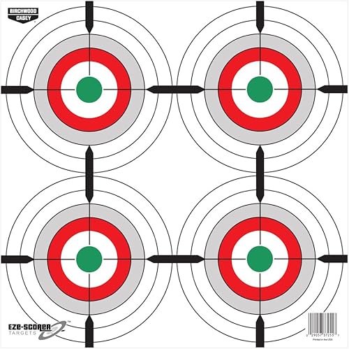 Birchwood Casey Eze-Scorer, 12" blanco brillante, vista simple y efectiva en objetivos
