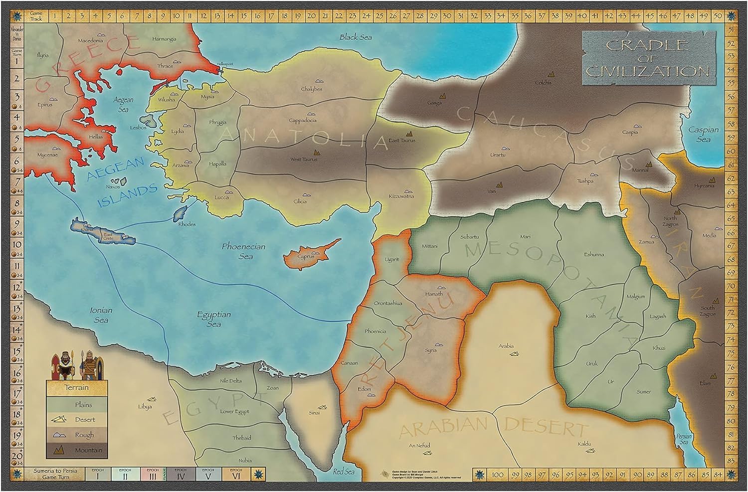 CPS Compass Games CPS Cradle of Civilization Board Game