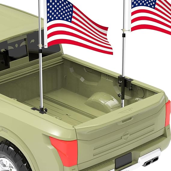 Universal Pickup Truck Flagpole Mount in Bed, No Drilling
