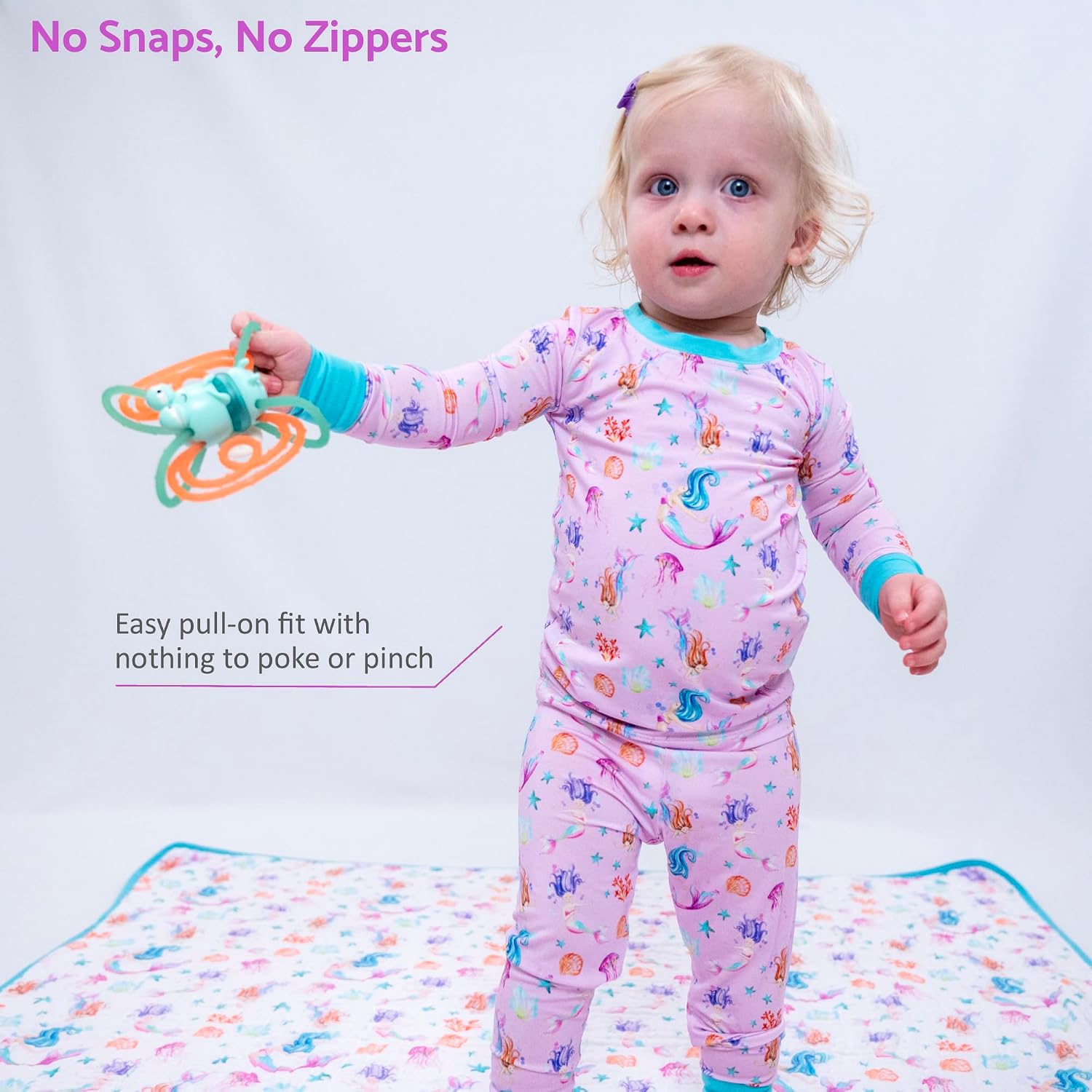 LollyBanks Toddler Pajamas, Two-Piece Long Sleeve Pajama Set, 95% Viscose and 5% Spandex, Toddler Sleepers