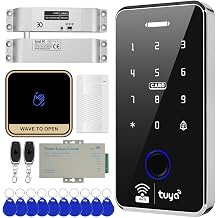 WiFi TUYA Security Access Control System Kit Waterproof, Fingerprint, Password, RFID Keyboard Lock,Electric Mortise Lock, Smart Remote Door Opener, App WG26 Doorbell, Sensor Switch