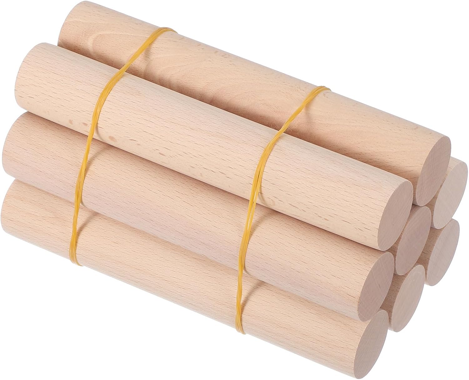 PATIKIL 1-3/8 x 8 Inch Wooden Dowel Rod, 8 Pcs Wood Dowels Unfinished Round Wood Sticks Precut Wooden Rods for Craft DIY Projects Home Decor, Natural Color
