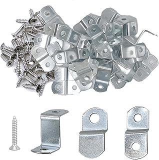 30 Set Canvas Clips Variety Offset Framing Clips for Picture and Painting Frames Includes Variety Pack 10 Pieces of 3 Sizes : 1/8” 1/4” 1/2” Framing Tools for Secure Canvas and Frame Alignment