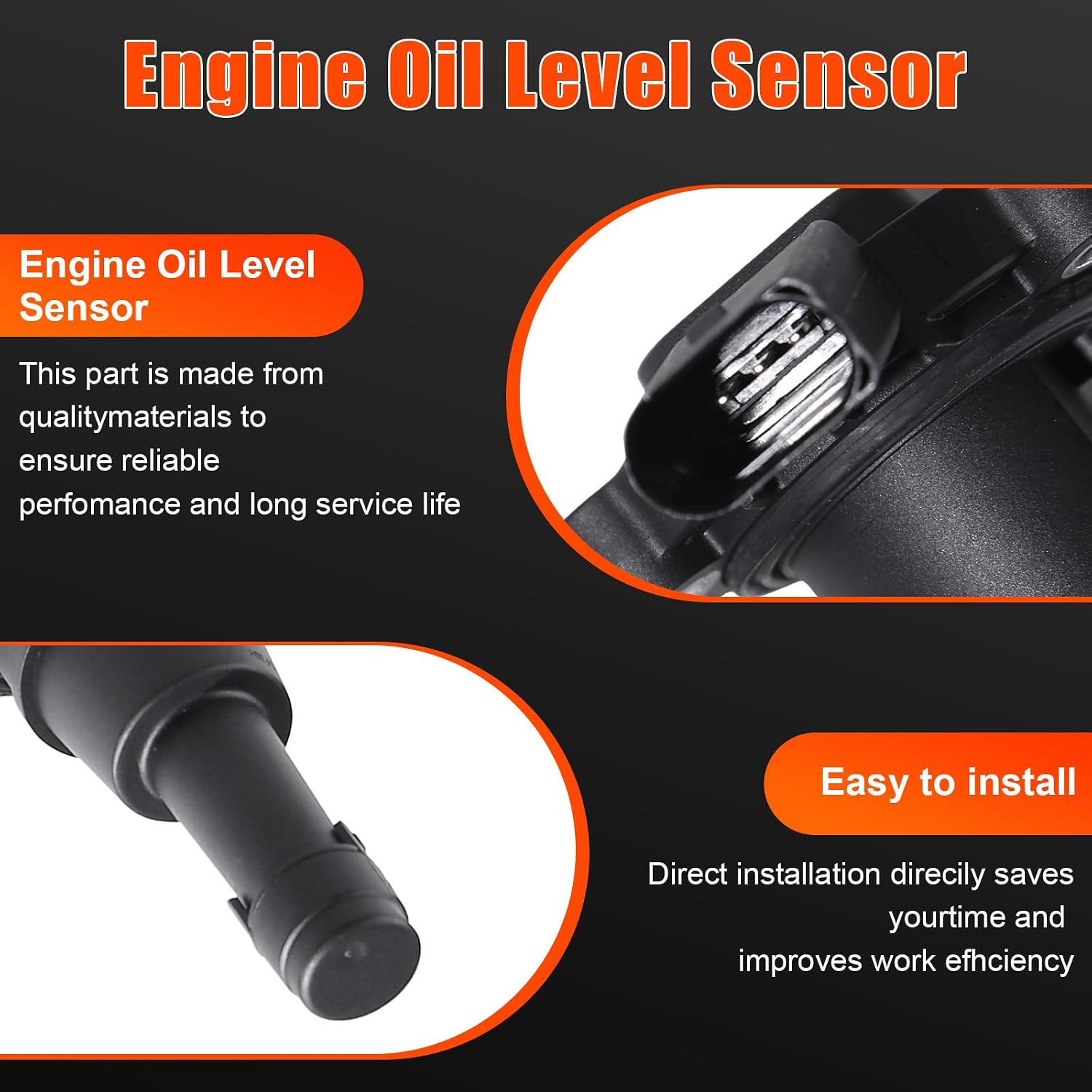 Oil Level Sensor Fits for Audi A3 A6 A8 Q3 R8 S3 S6 S7 S8 TT TTS Quattro Volkswagen Arteon Atlas Beetle e-Golf Golf R SportWagen GTI Jetta Passat Tiguan Replace 03F907660E, 03F907660C, 03F907660D