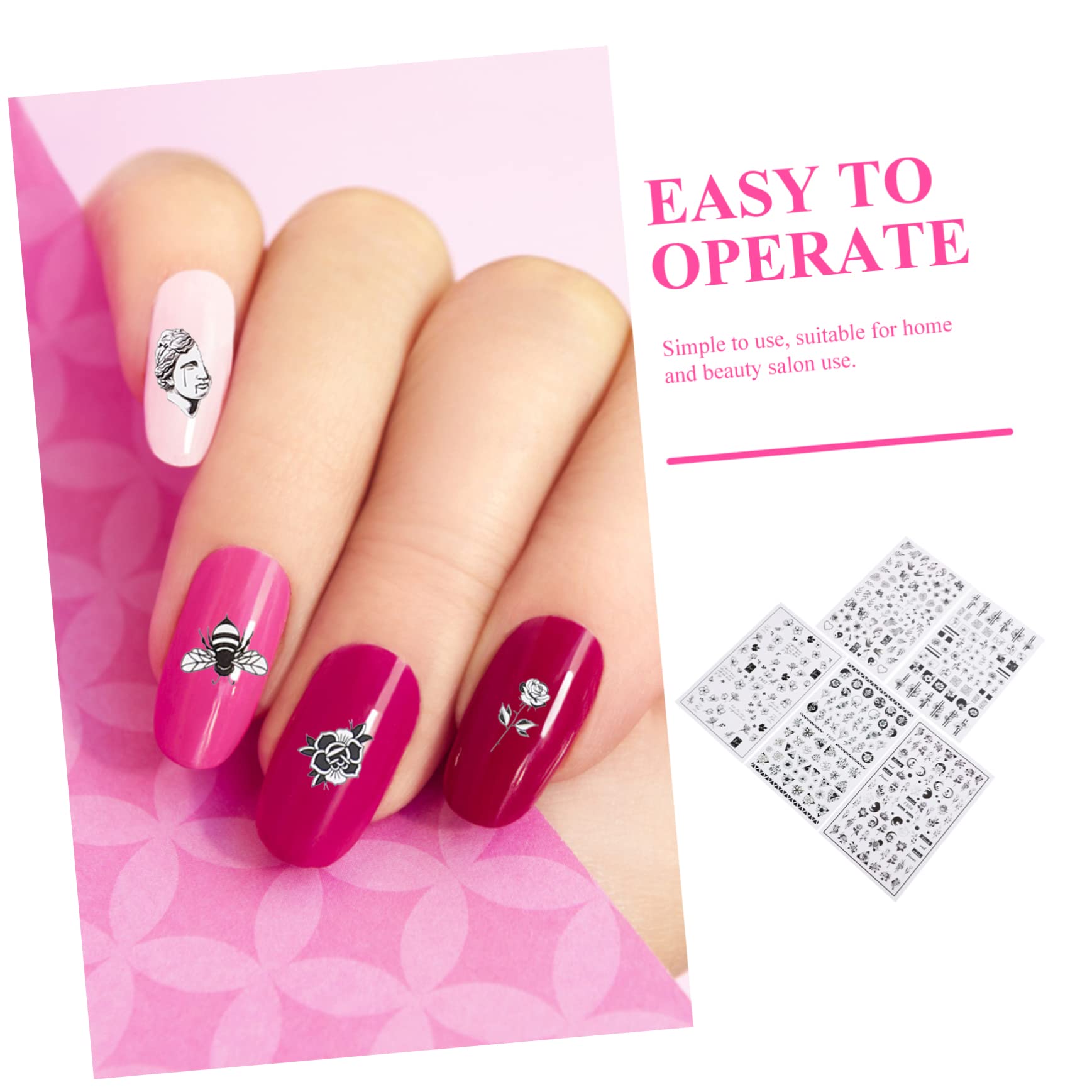 4 Set Adesivi Per Unghie Fiori Decorazioni Per Unghie E Per Feste E Occasione Speciali Facile Applicazione Per Nail Art Creativa E Personalizzata 10 Fogli*4