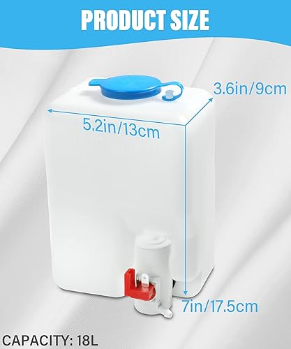 Miniatura 5 de Botella universal para limpiaparabrisas de automóvil, kit de botella de depósito de líquido para lavadora de parabrisas de 12 V con bomba,