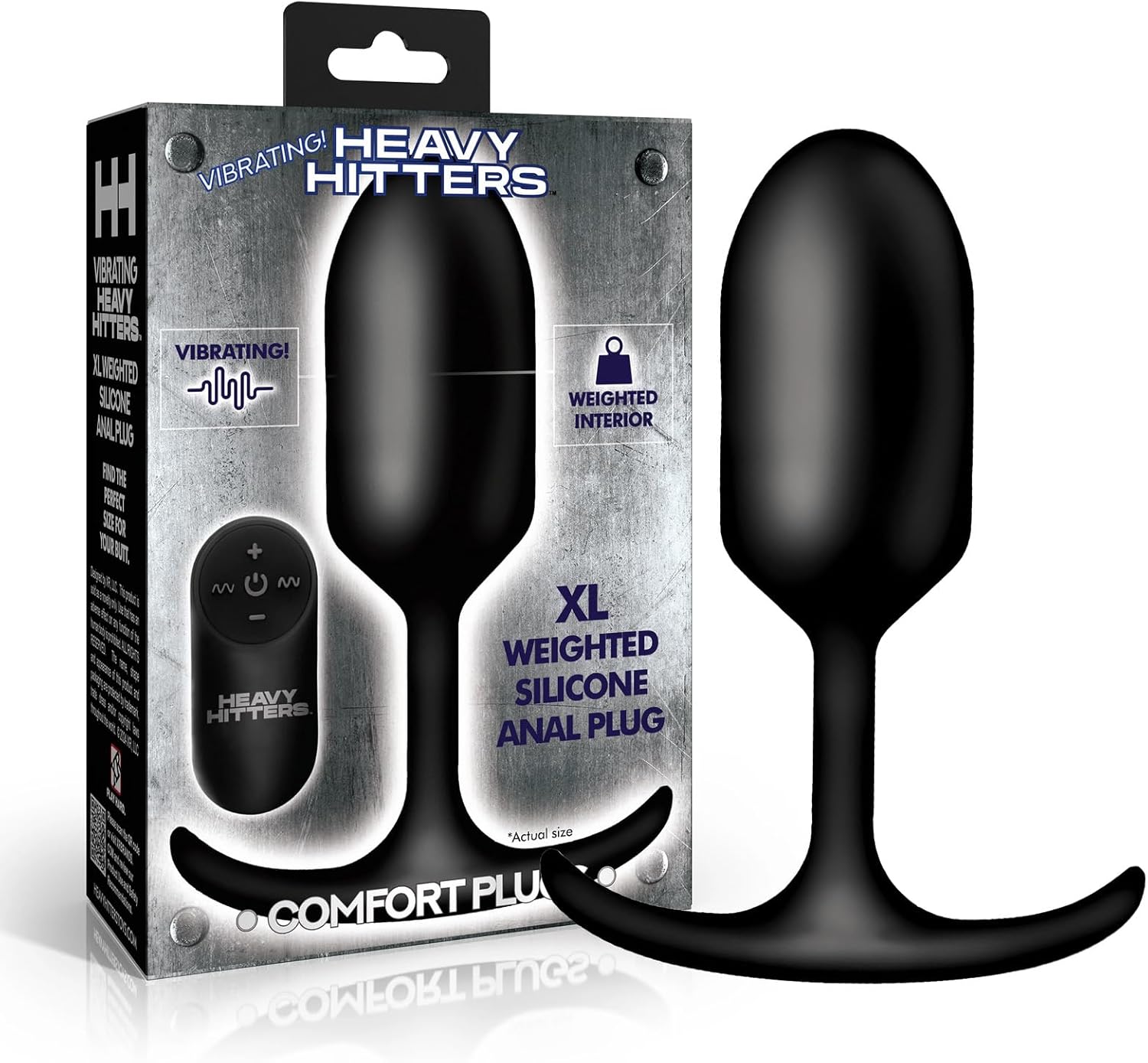 0.9LB Weighted Vibrating Butt Plug Anal Training Kit Ass Vibe Buttplug Heavy Analplug Trainer Asshole Vibrator for Men Women Silicone Anus Sex Toy for Couple