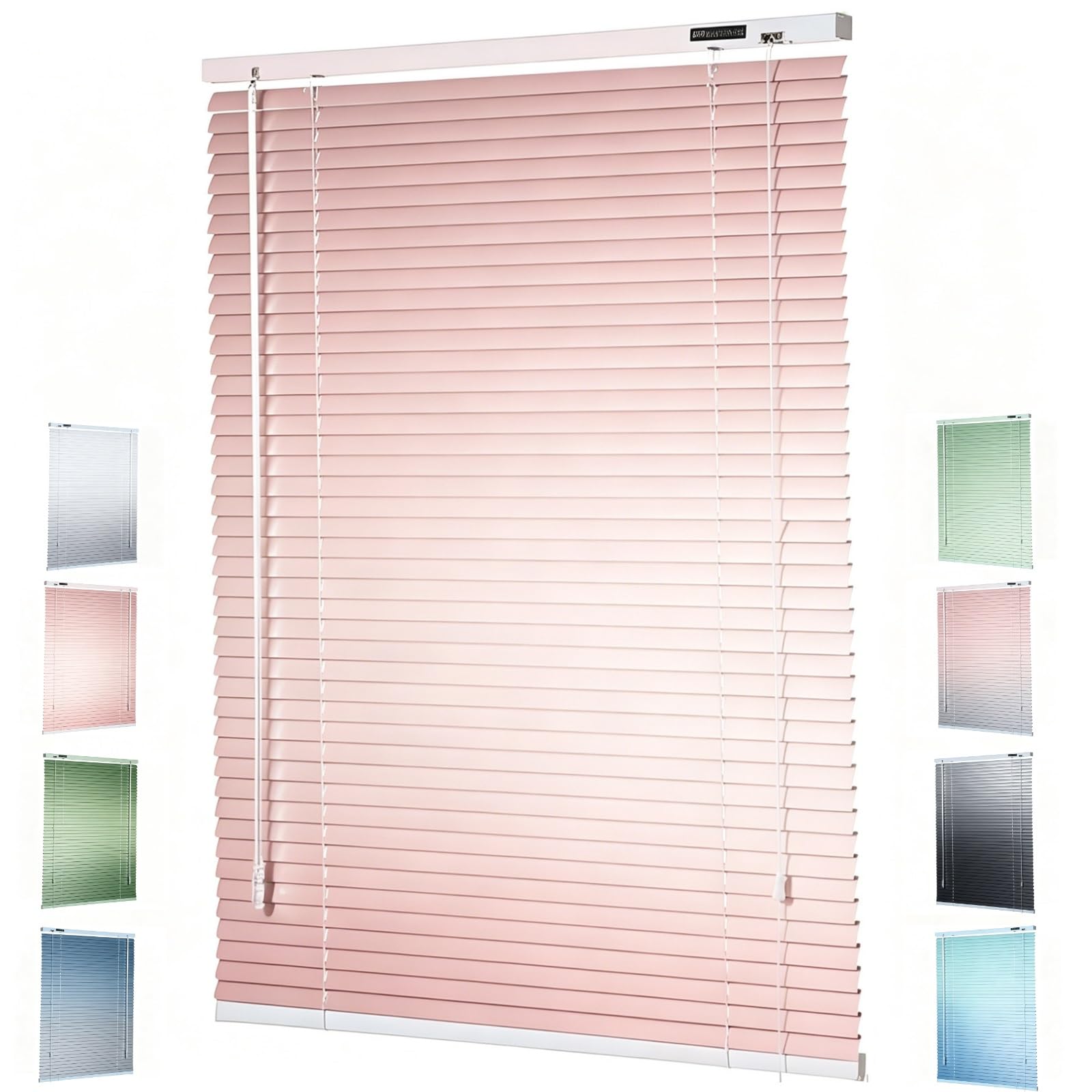 Persianas venecianas de aluminio para el baño o el hogar: calidez y luz regulable en color rosa