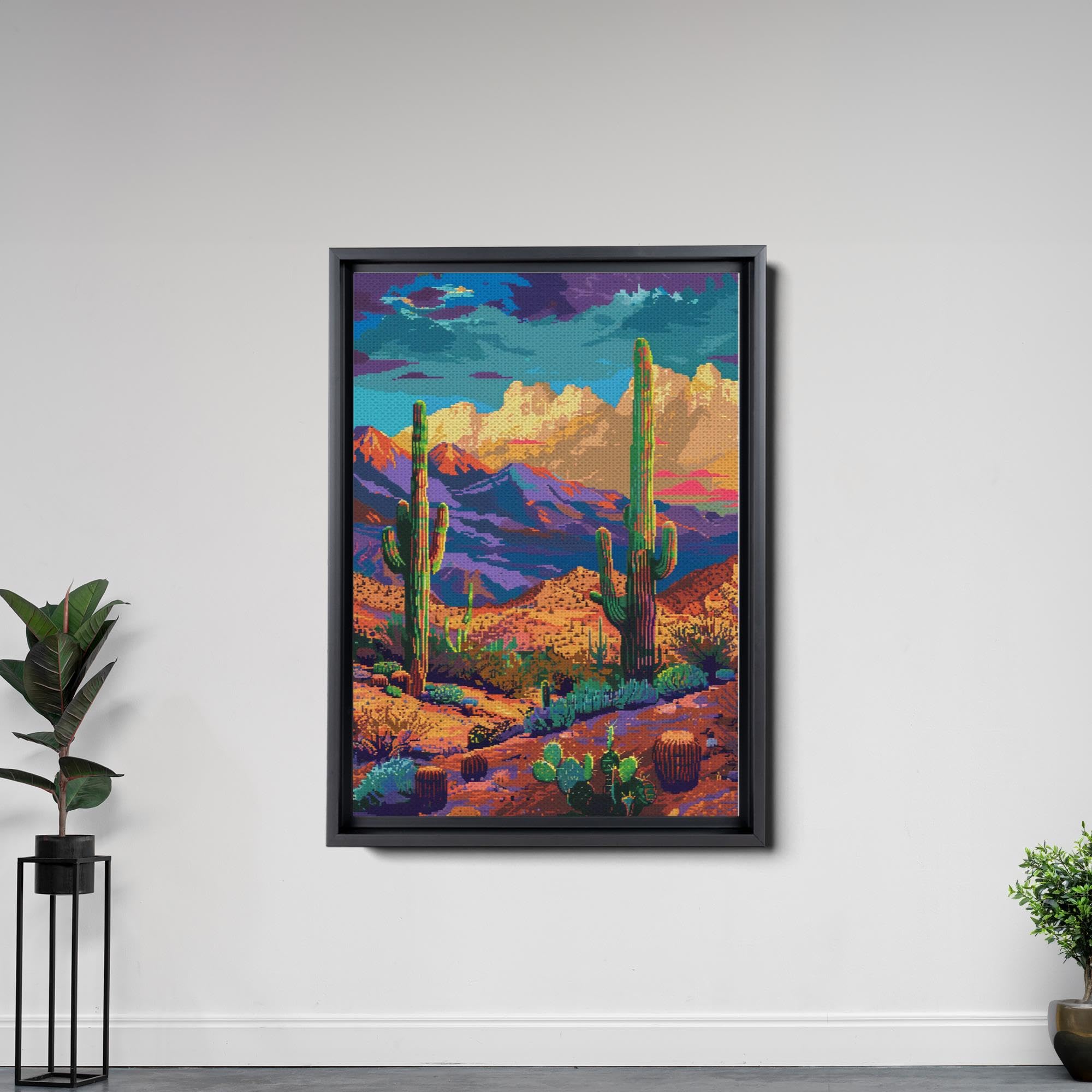 Amazon.com: CanvasNTHV Desert Art Print, Colorful Travel Art